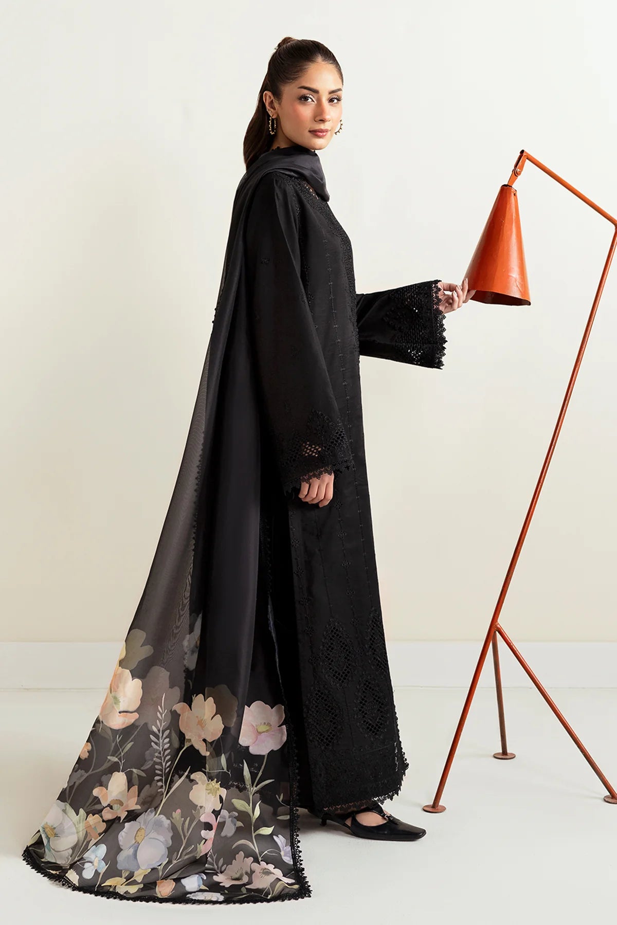 Afrozeh | Basic Pret 25 | Charcoal Nior