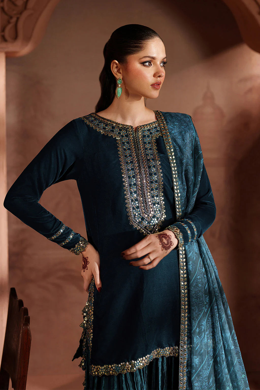 IZNIK | Raagni Velvet Formals | IV-64 Embroidered Velvet