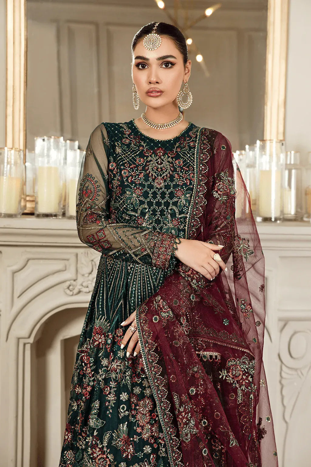 Zarif | Mehroz Formals | PINE GREEN - House Of Anaya