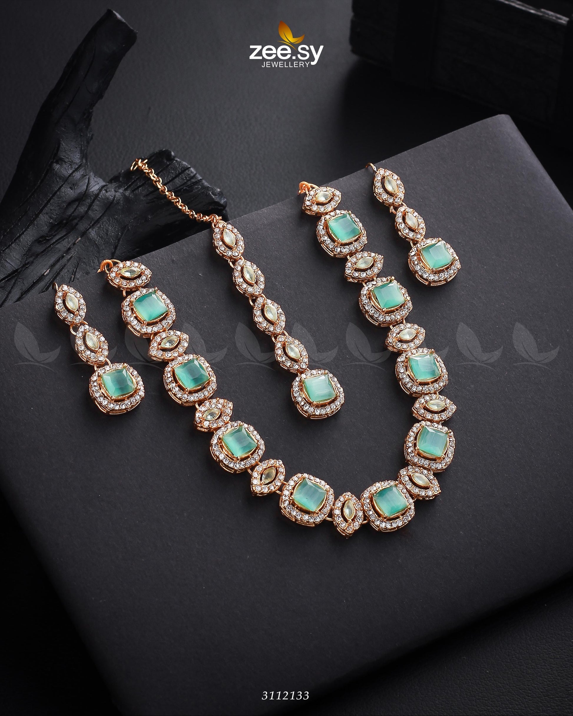 Scabiosa Necklace Set - Libasekhas