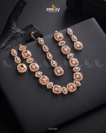 Scabiosa Necklace Set - Libasekhas