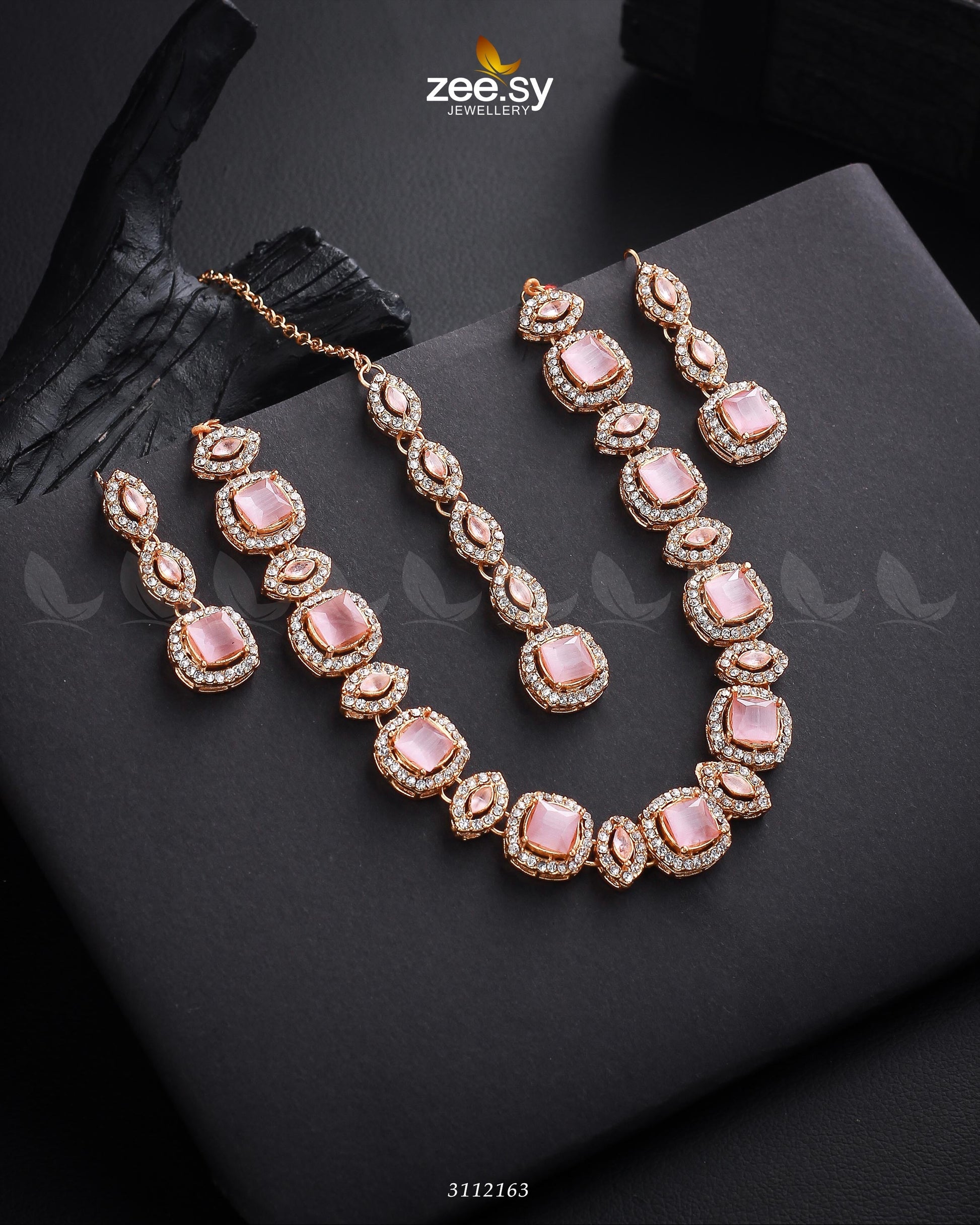 Scabiosa Necklace Set - Libasekhas