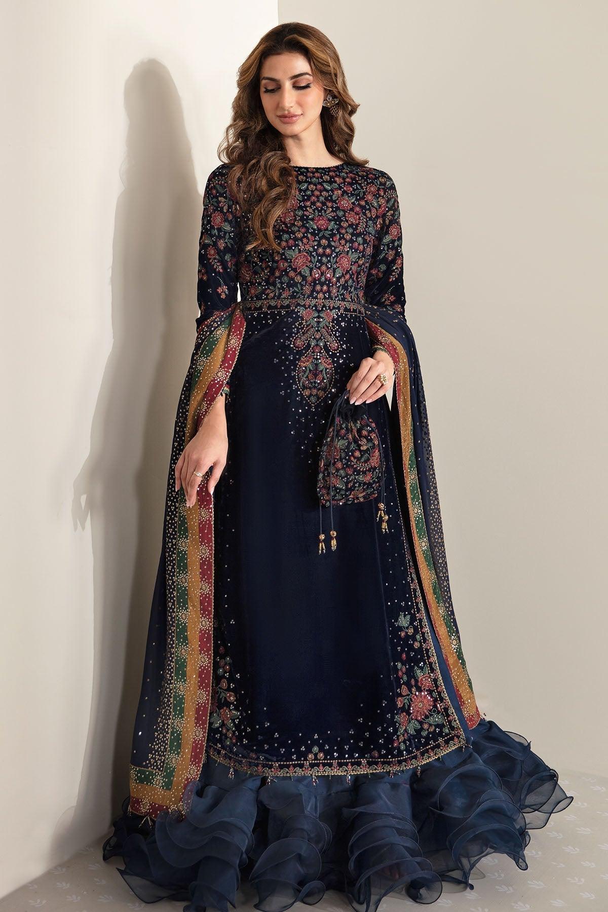 JAZMIN__Embroidered Velvet Formal VF-2005 - House Of Anaya