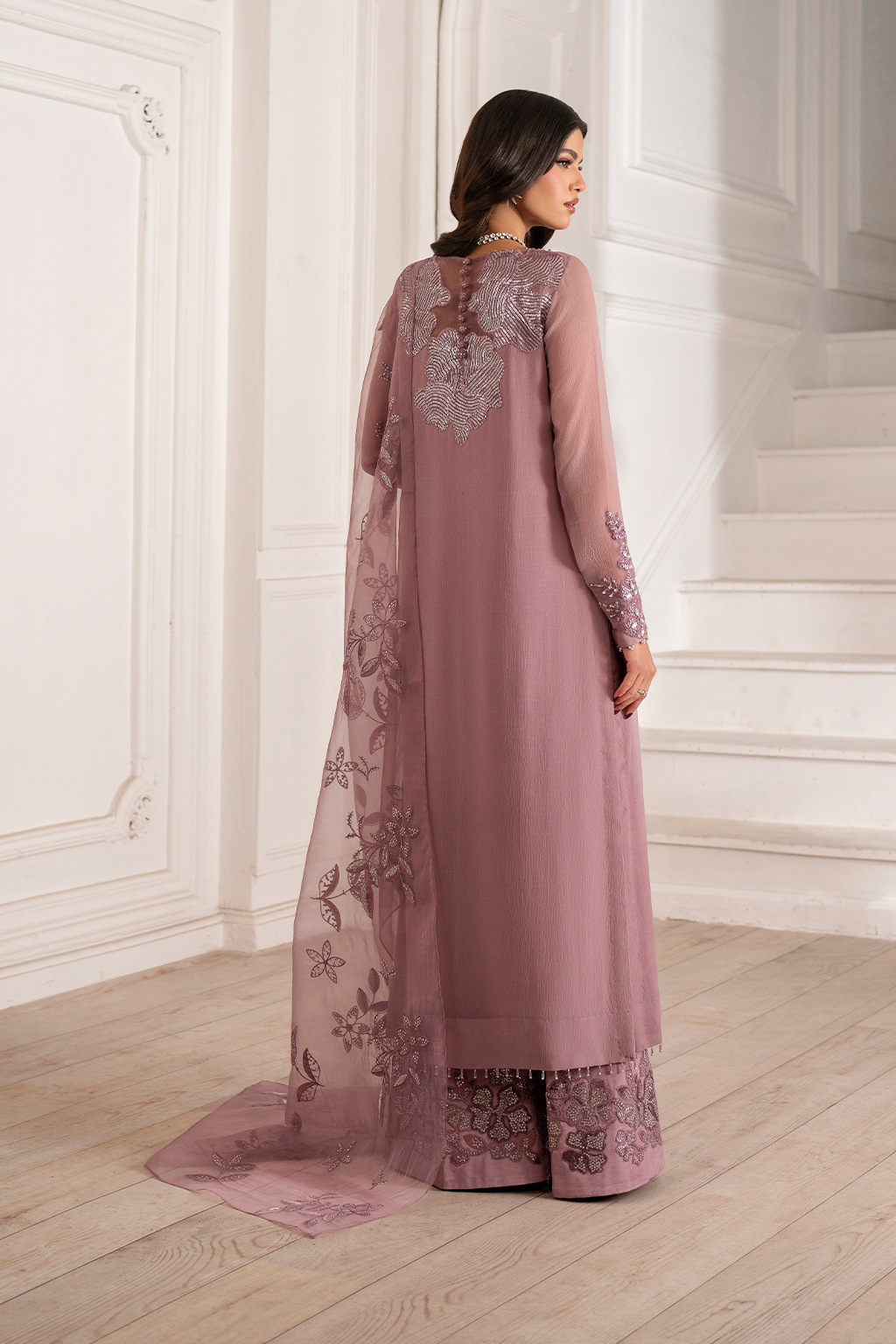 Iznik I Festive Formal I UE-418 Embroidered Chiffon