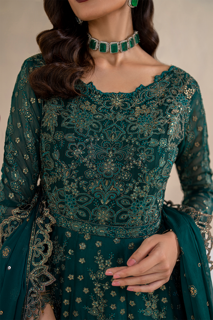 Iznik | Chinnon Chiffon | CC-47 Embroidered Chiffon - House Of Anaya
