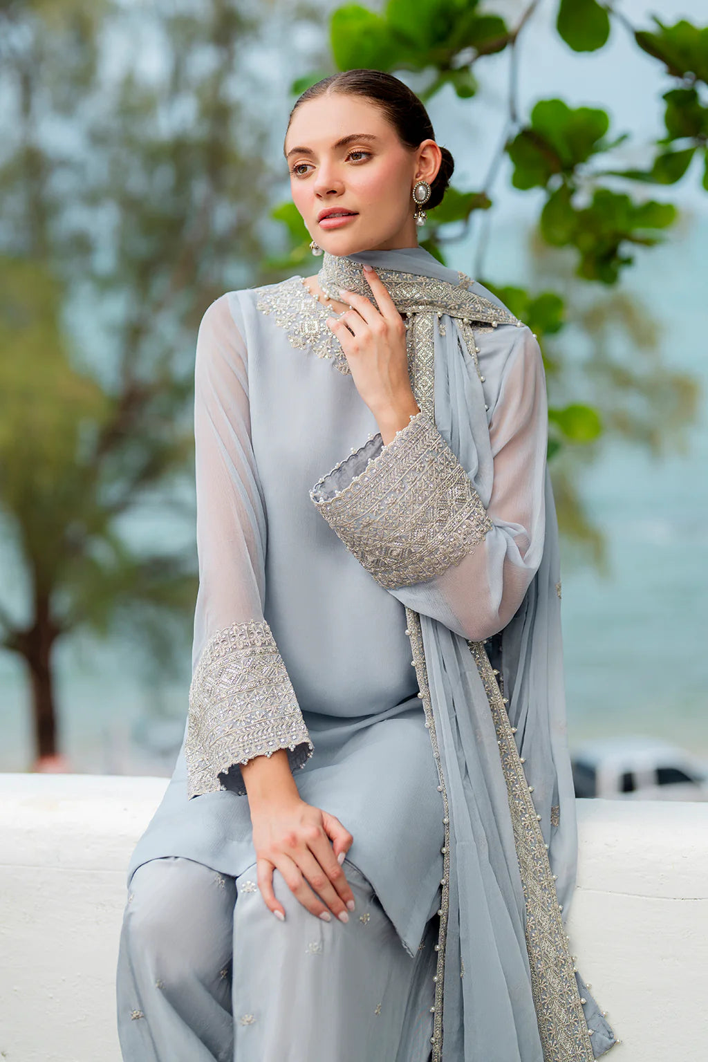 Iznik | Chinon Chiffon | CC-70 Embroidered Chiffon