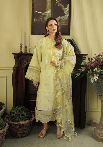 Zarqash | Tresor Luxury Lawn 24 | ZQT 008 PRIMROSE