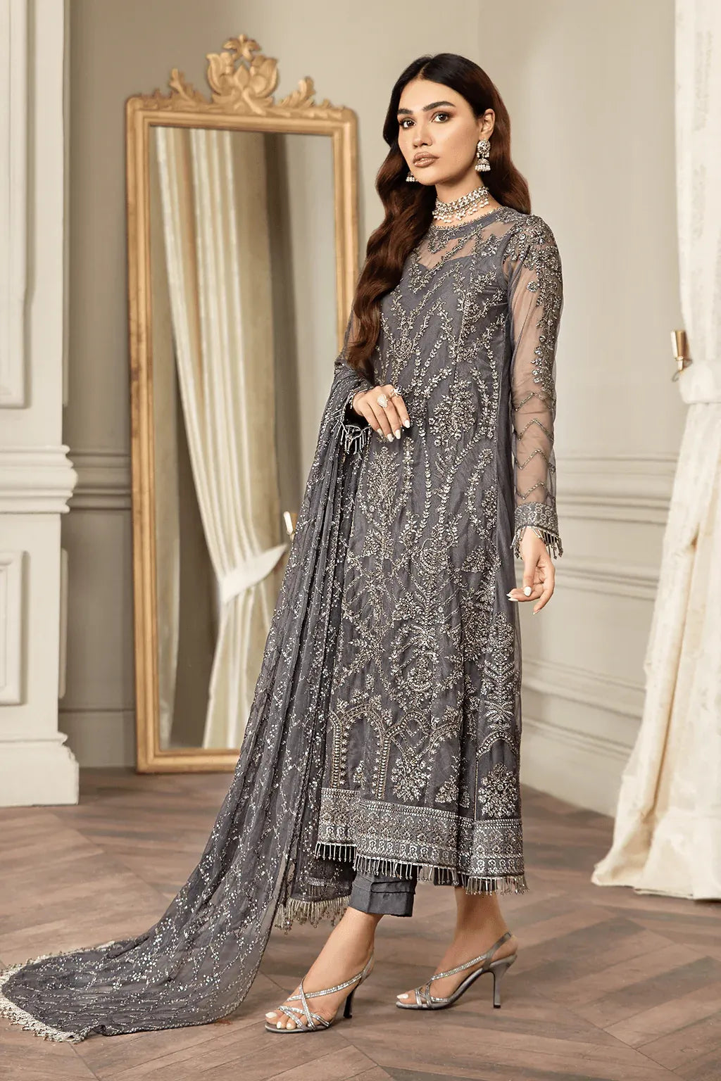 Zarif | Mehroz Formals | Storm Black - House Of Anaya