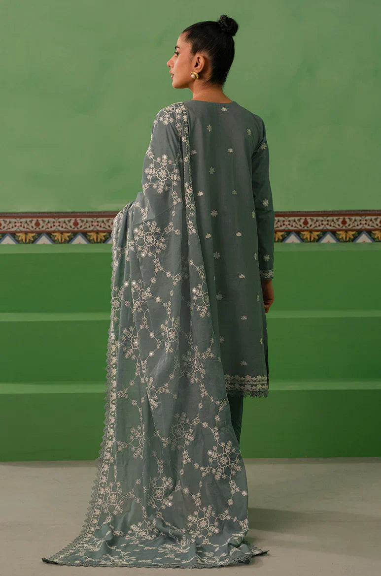 Cross Stitch | Mahiri Embroidered Collection | DUSTY GRANITE - House Of Anaya