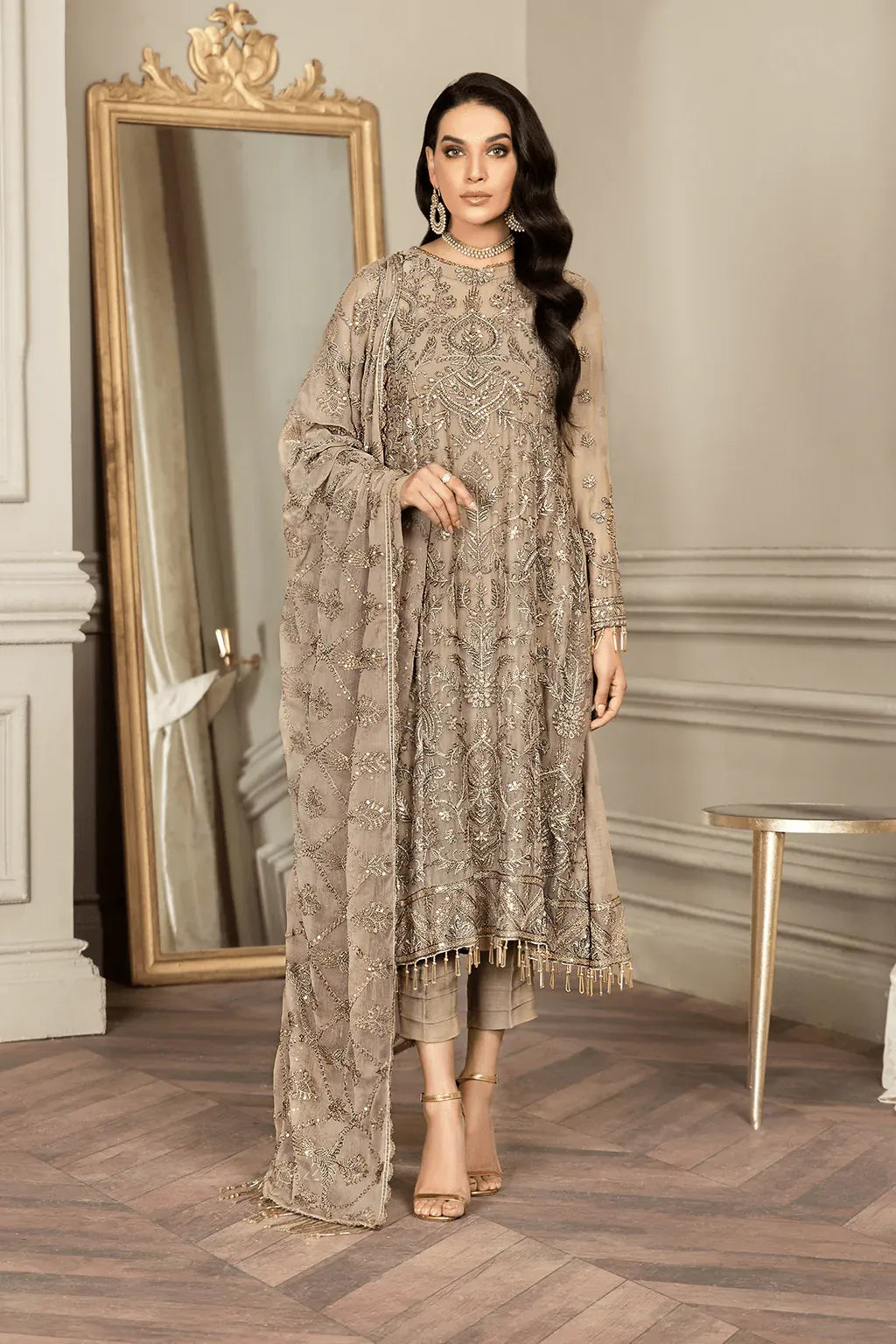 Zarif | Mehroz Formals | LIME STONE - House Of Anaya