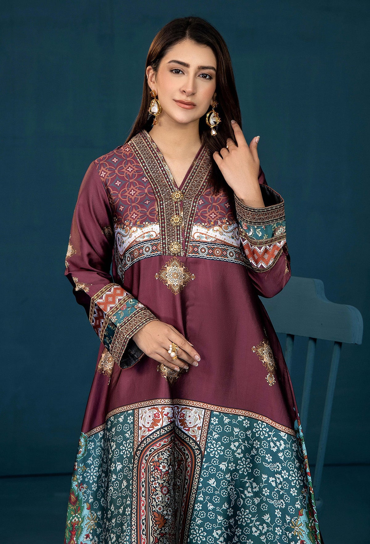 Adans Libas | Silk Shirt | SILK SHIRT-1PC  7626 - 2