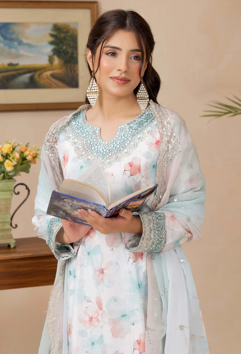 Adans Libas | Adans Embroidered satin | Satin Lawn 828210