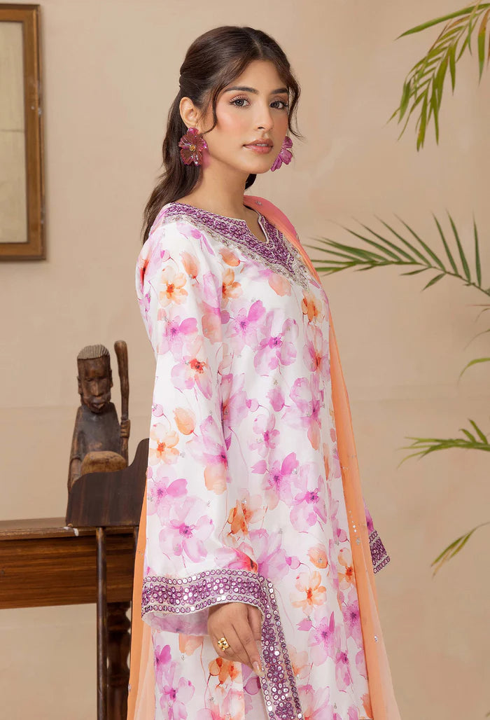 Adans Libas | Adans Embroidered satin  | Satin Lawn 828211