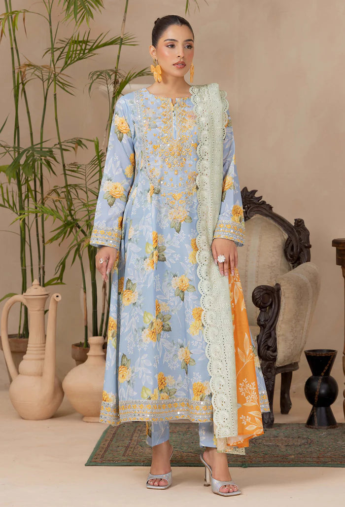 Adans Libas | Adans Embroidered satin  | Satin Lawn 828215