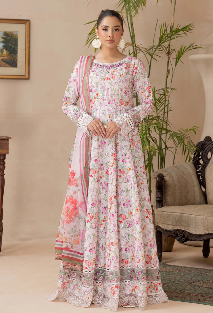 Adans Libas | Adans Chikankari Satin Lawn| CHIKANKARI 818104