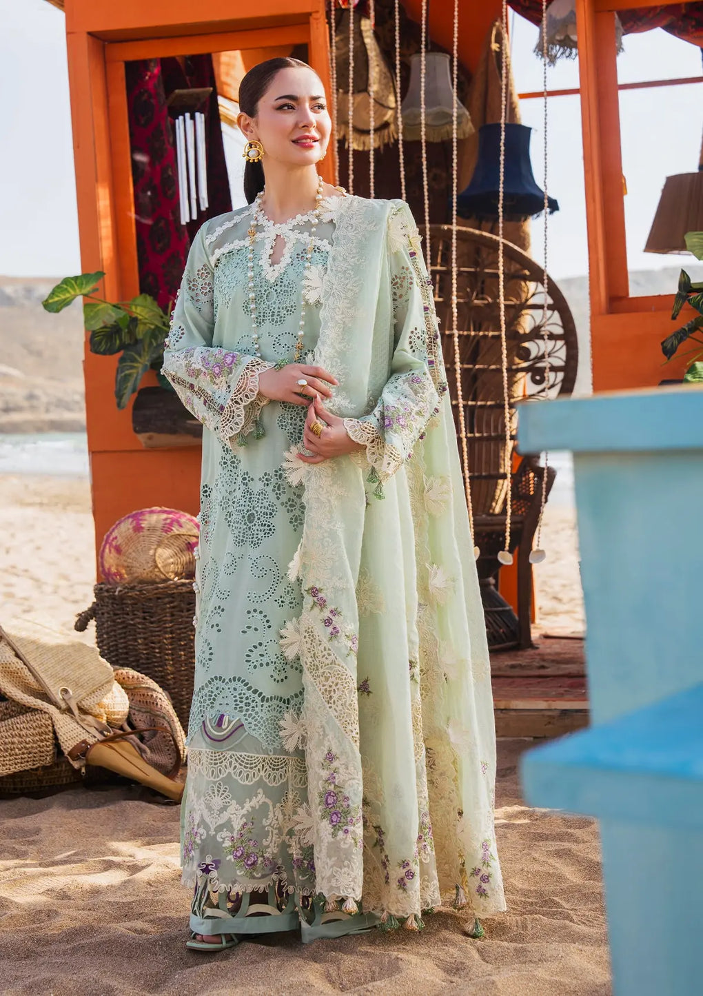 Elaf Premium | Hai Kuch Festive Lawn 24 | EHK-03A Mehrma - House Of Anaya