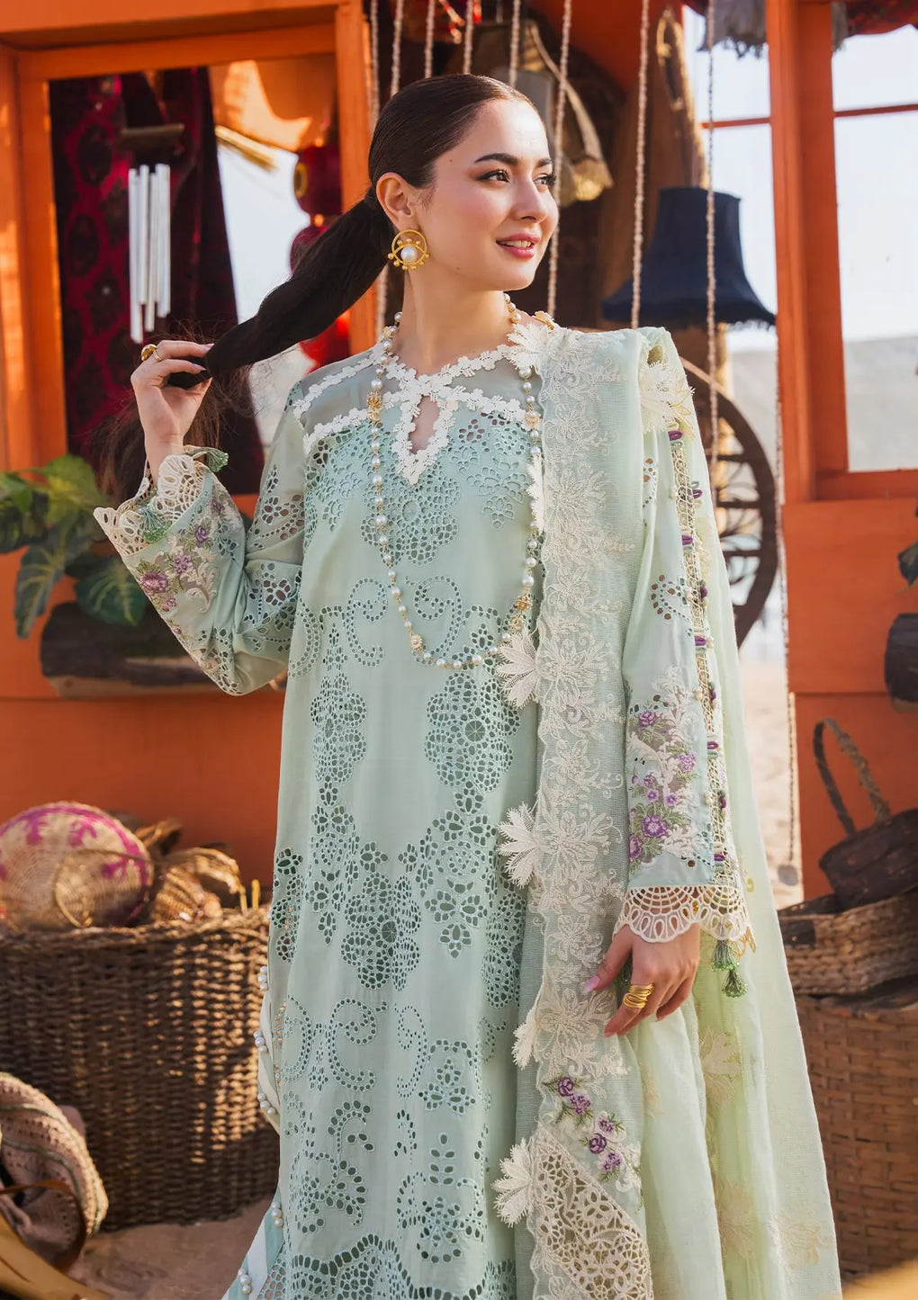 Elaf Premium | Hai Kuch Festive Lawn 24 | EHK-03A Mehrma - House Of Anaya