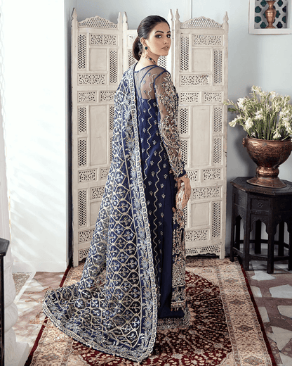 Gulaal - QAYINAAT EMBROIDERED NET 3-PIECE SUIT WS-16 - House Of Anaya