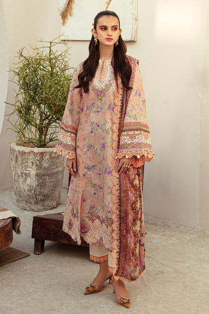 AJR Couture | Alif Affordable Lawn 24 | CORAL BLUSH - House Of Anaya