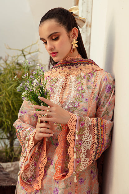 AJR Couture | Alif Affordable Lawn 24 | CORAL BLUSH - House Of Anaya