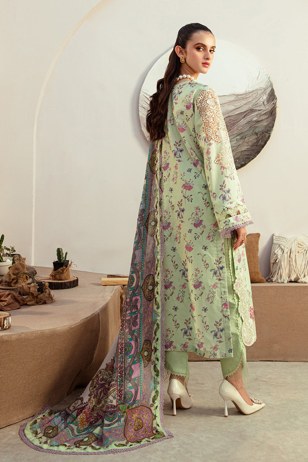 AJR Couture | Alif Affordable Lawn 24 | MINT MAGIC - House Of Anaya