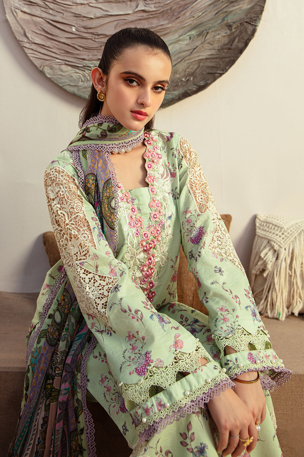 AJR Couture | Alif Affordable Lawn 24 | MINT MAGIC - House Of Anaya