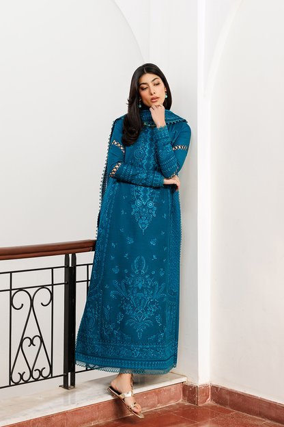 Emaan Adeel | Mirabelle Festive Luxury Lawn | FLORAISON
