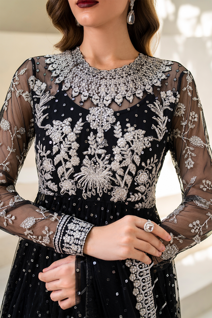 Iznik | Chinnon Chiffon | CC-50 Embroidered Net - House Of Anaya