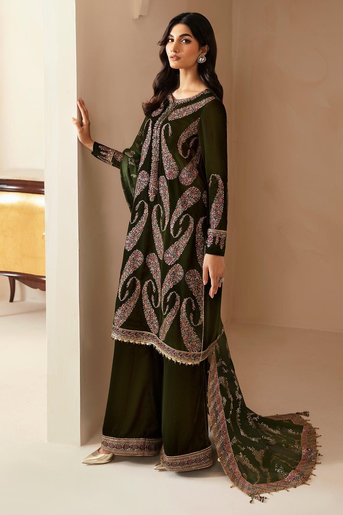 JAZMIN__Embroidered Velvet Formal VF-2023 - House Of Anaya