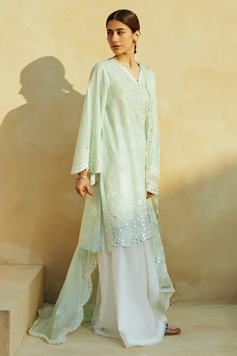 Cross Stitch | Premium Lawn 24 | WHISPER MINT - House Of Anaya
