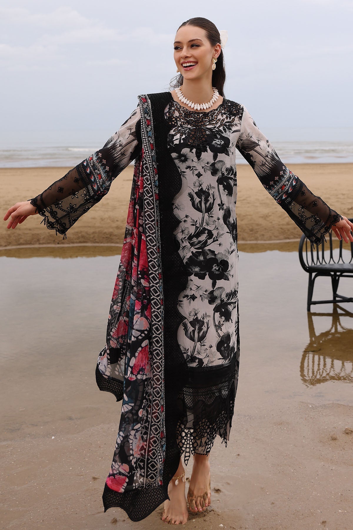 Nureh | Gardenia Embroidered Lawn 25 | NSG-175