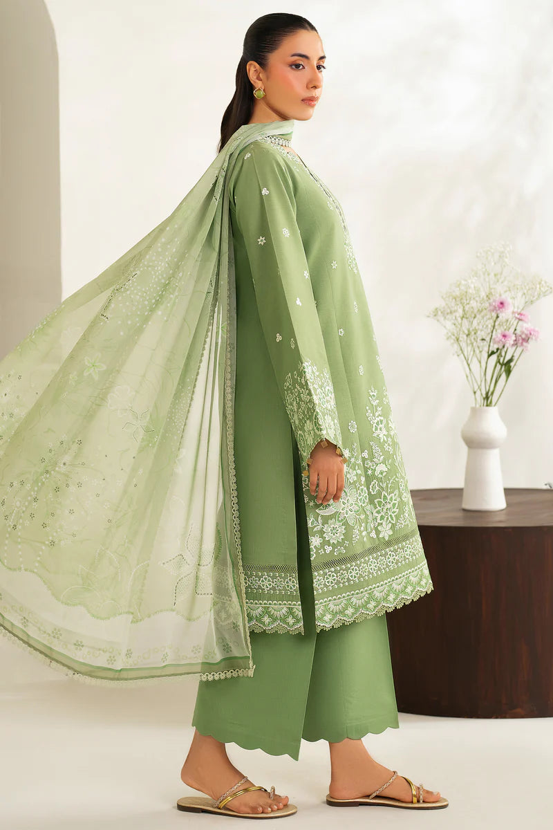 Farasha | Summer Weaves Embroidered lawn'26 | Dewy Sage