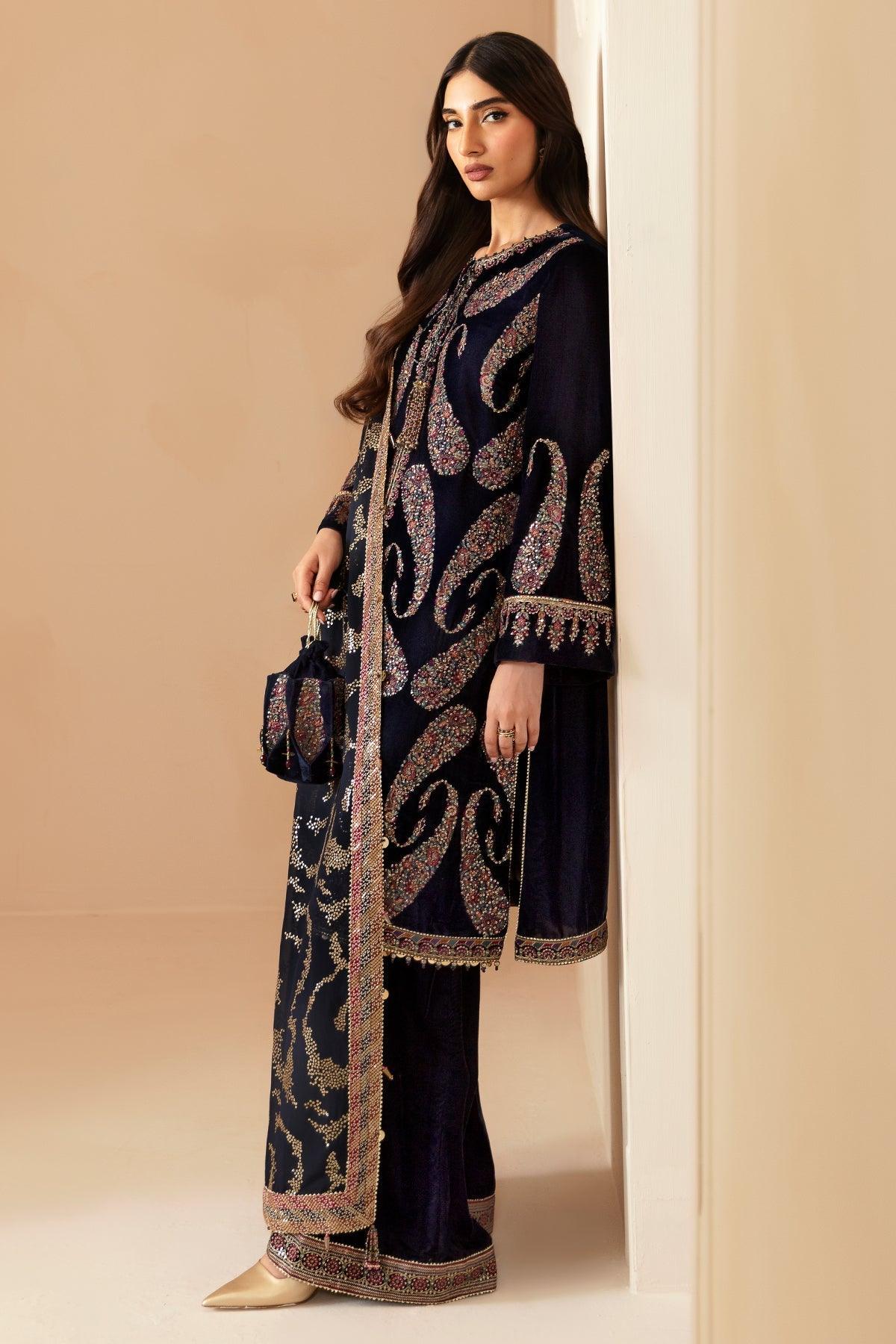 JAZMIN__Embroidered Velvet Formal VF-2024 - House Of Anaya