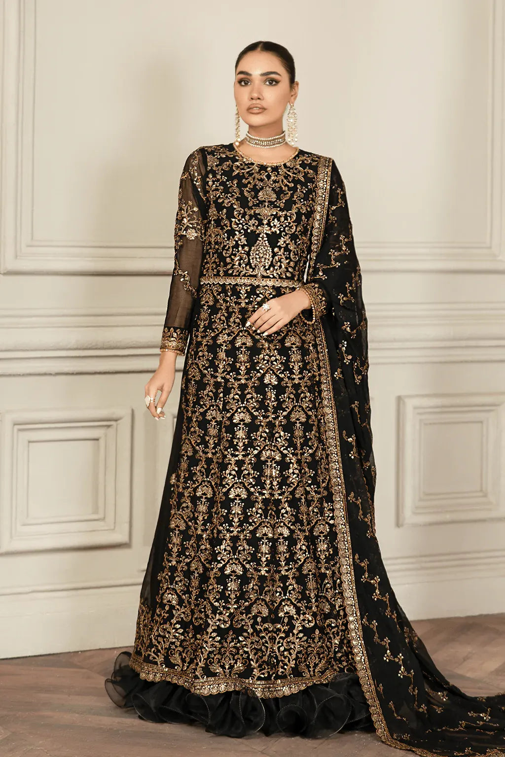 Zarif | Mehroz Formals | Black Ruby - House Of Anaya