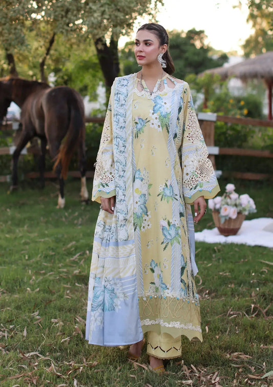 Elaf Premium | Prints Chikankari 24 | 05A CITRUS CRUSH - House Of Anaya