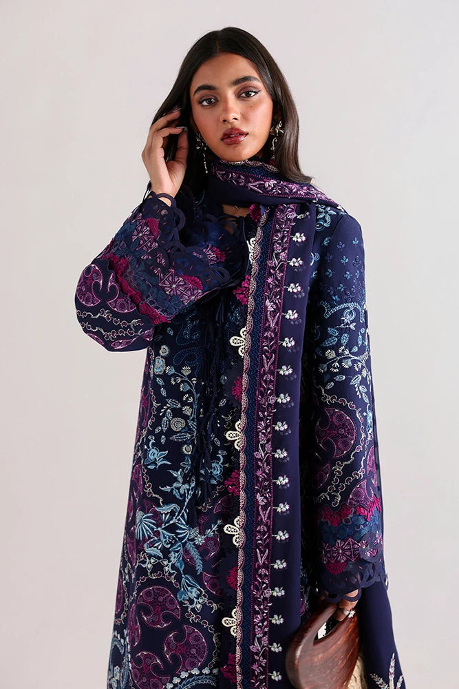 Suffuse Elora | Blue Embroidered Lawn Eid Suit