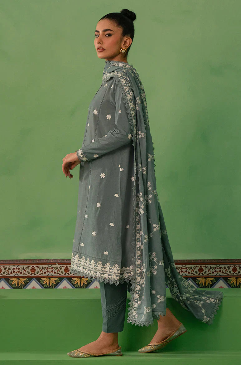 Cross Stitch | Mahiri Embroidered Collection | DUSTY GRANITE - House Of Anaya