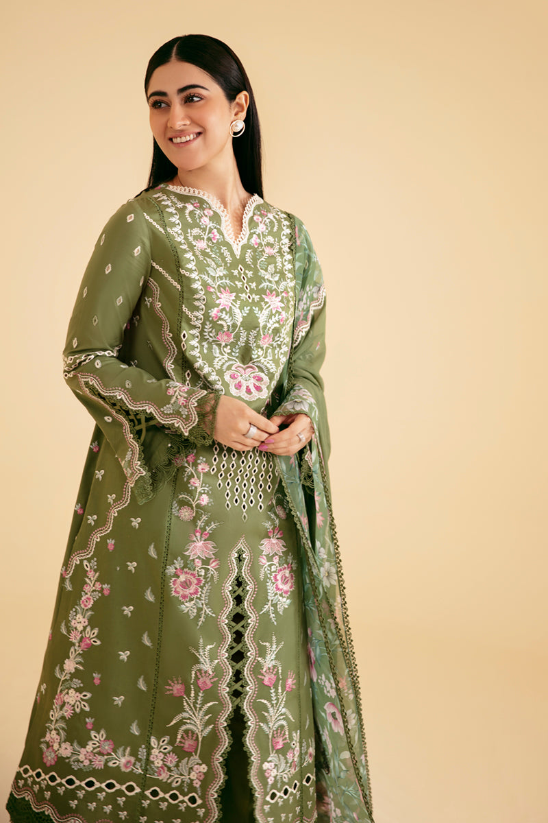 Qalamkar | Qlinekari Luxury Lawn | SQ-14 SEMAL - House Of Anaya