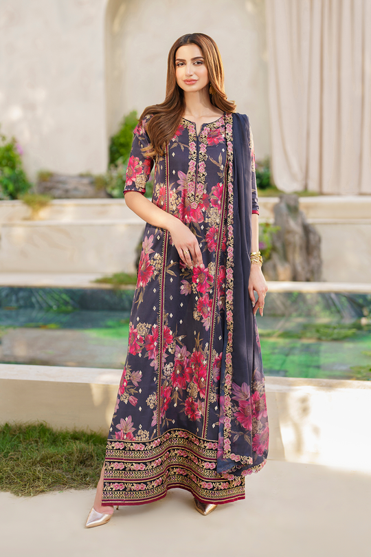 Iznik | Exclusive Lawn | SFL-12 EMBROIDERED LAWN