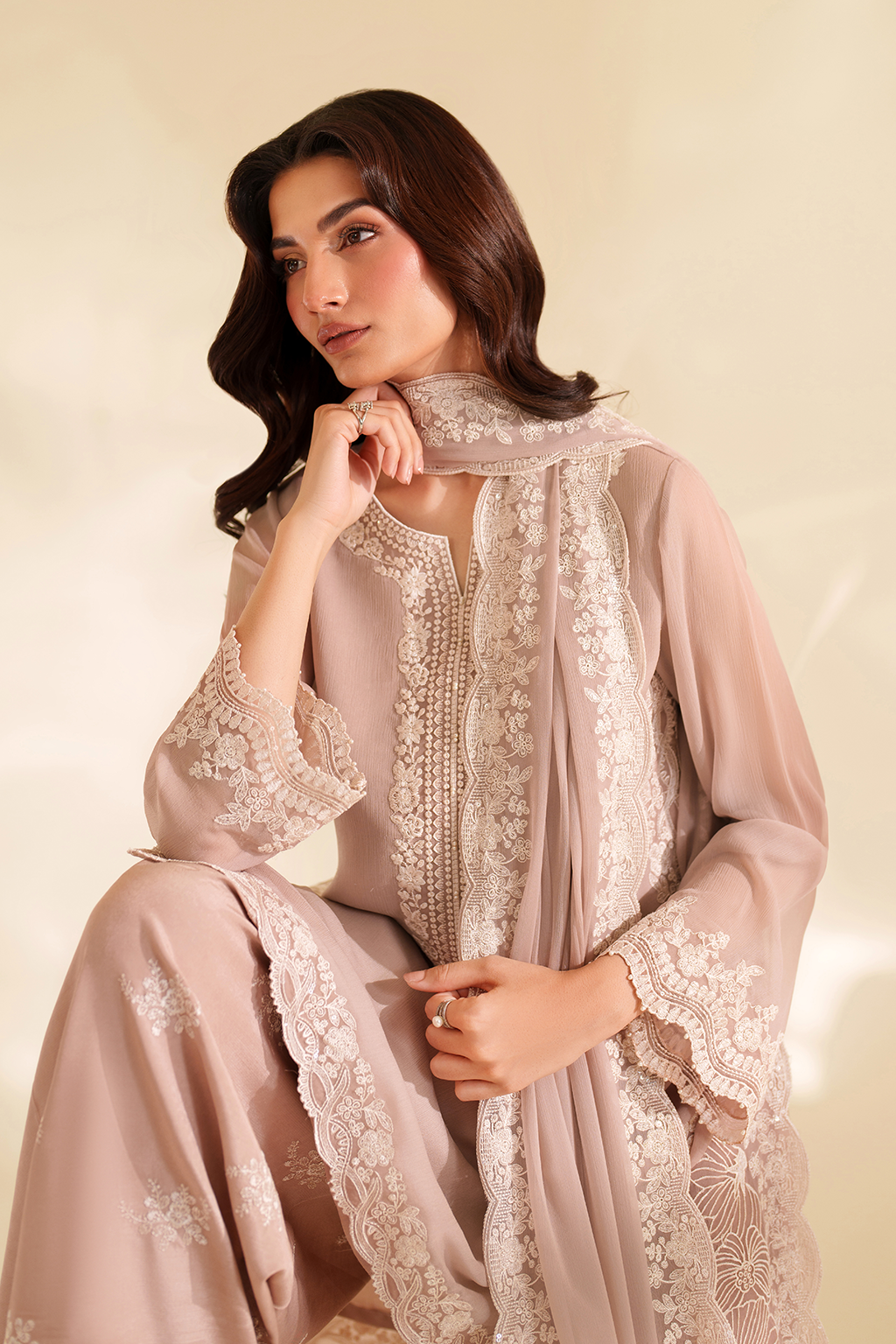 Iznik I Festive Formal I CC-79 Embroidered Chiffon