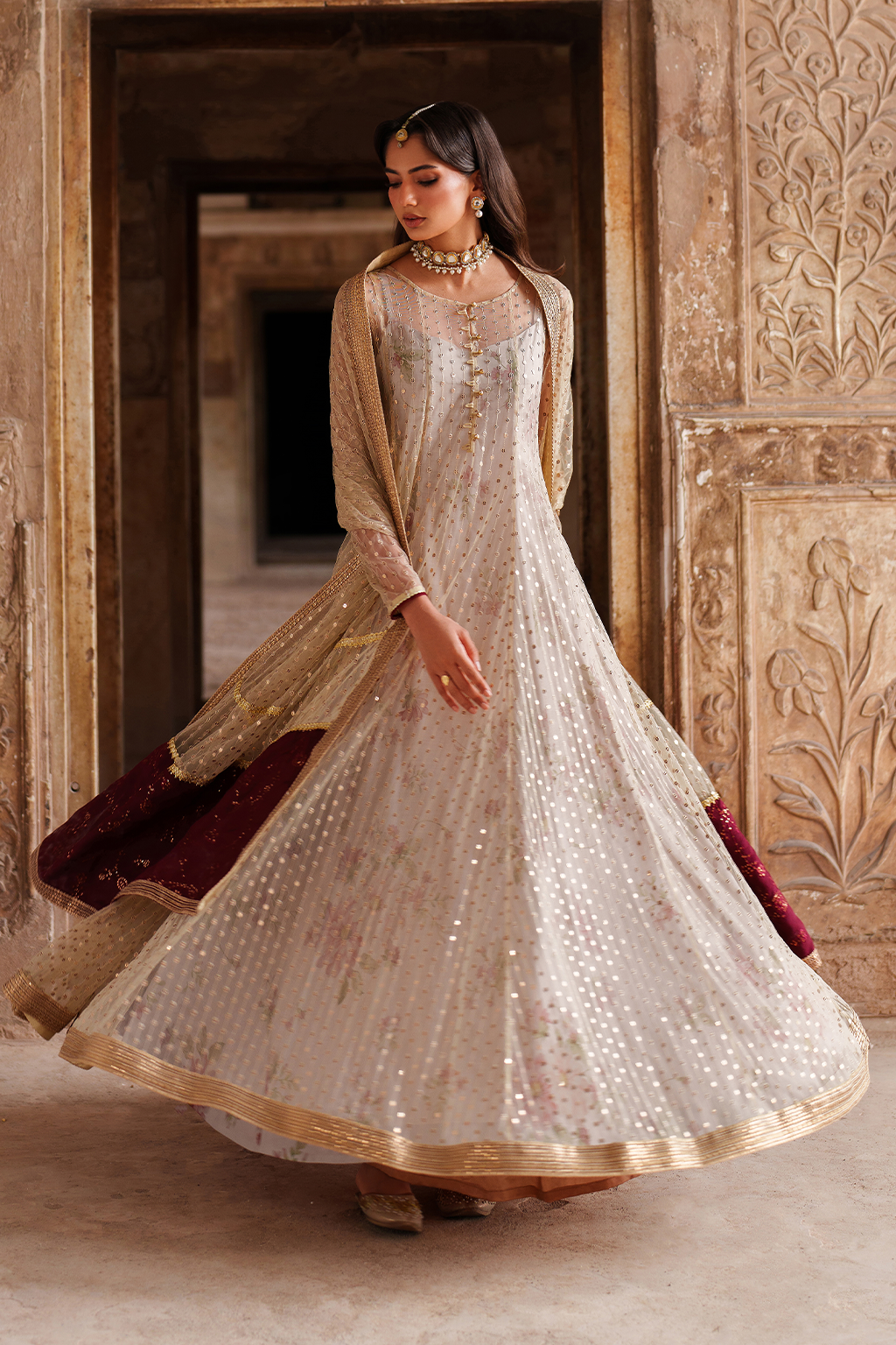 Iznik | Festive Formal | UE-548 Embroidered Net