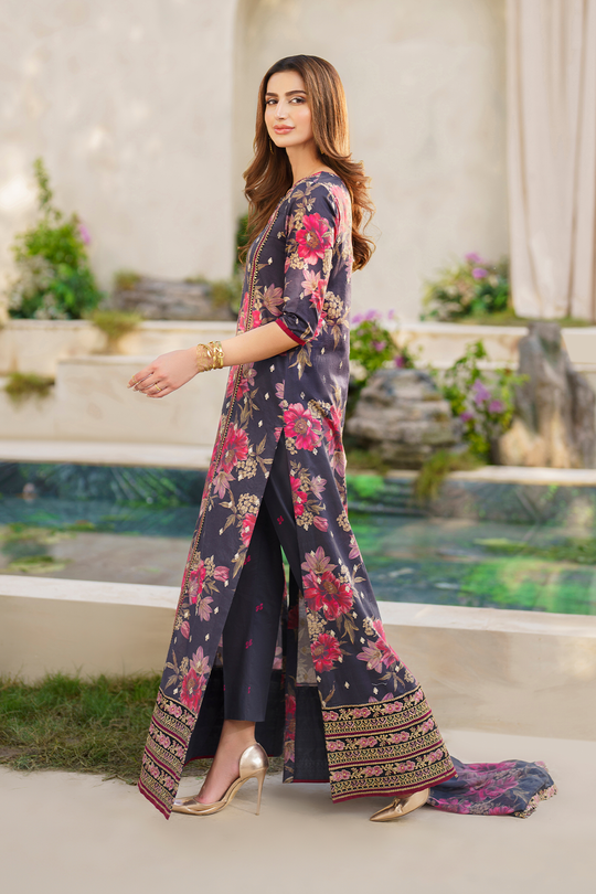 Iznik | Exclusive Lawn | SFL-12 EMBROIDERED LAWN