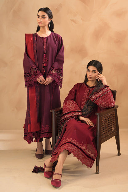 BAROQUE-EMBROIDERED SLUB KHADDAR UF-477 - Riwayat-e-khas