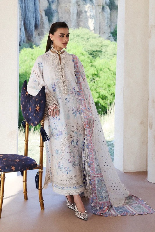 Suffuse Veluna | Off-White Embroidered Lawn Eid Suit