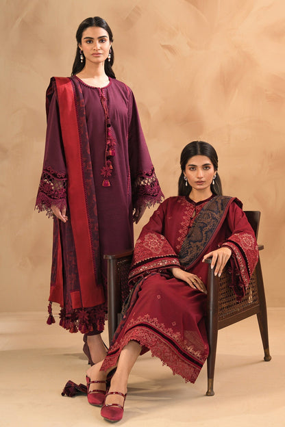 BAROQUE-EMBROIDERED SLUB KHADDAR UF-477 - Riwayat-e-khas