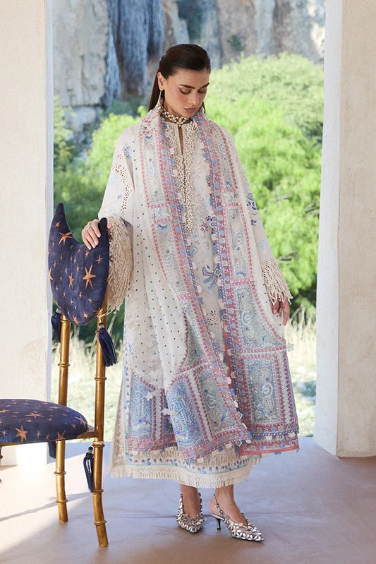 Suffuse Veluna | Off-White Embroidered Lawn Eid Suit