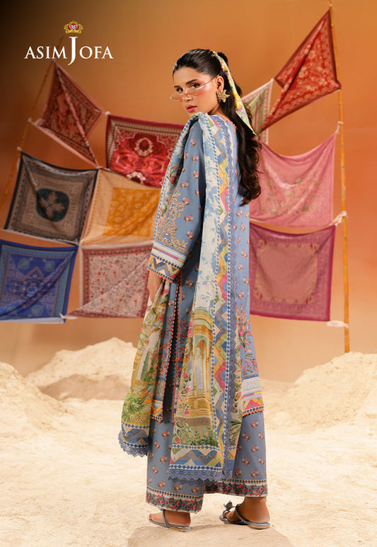 Asim Jofa | Summer Rhapsody |  AJUBU-11 Printed Embroidered Lawn
