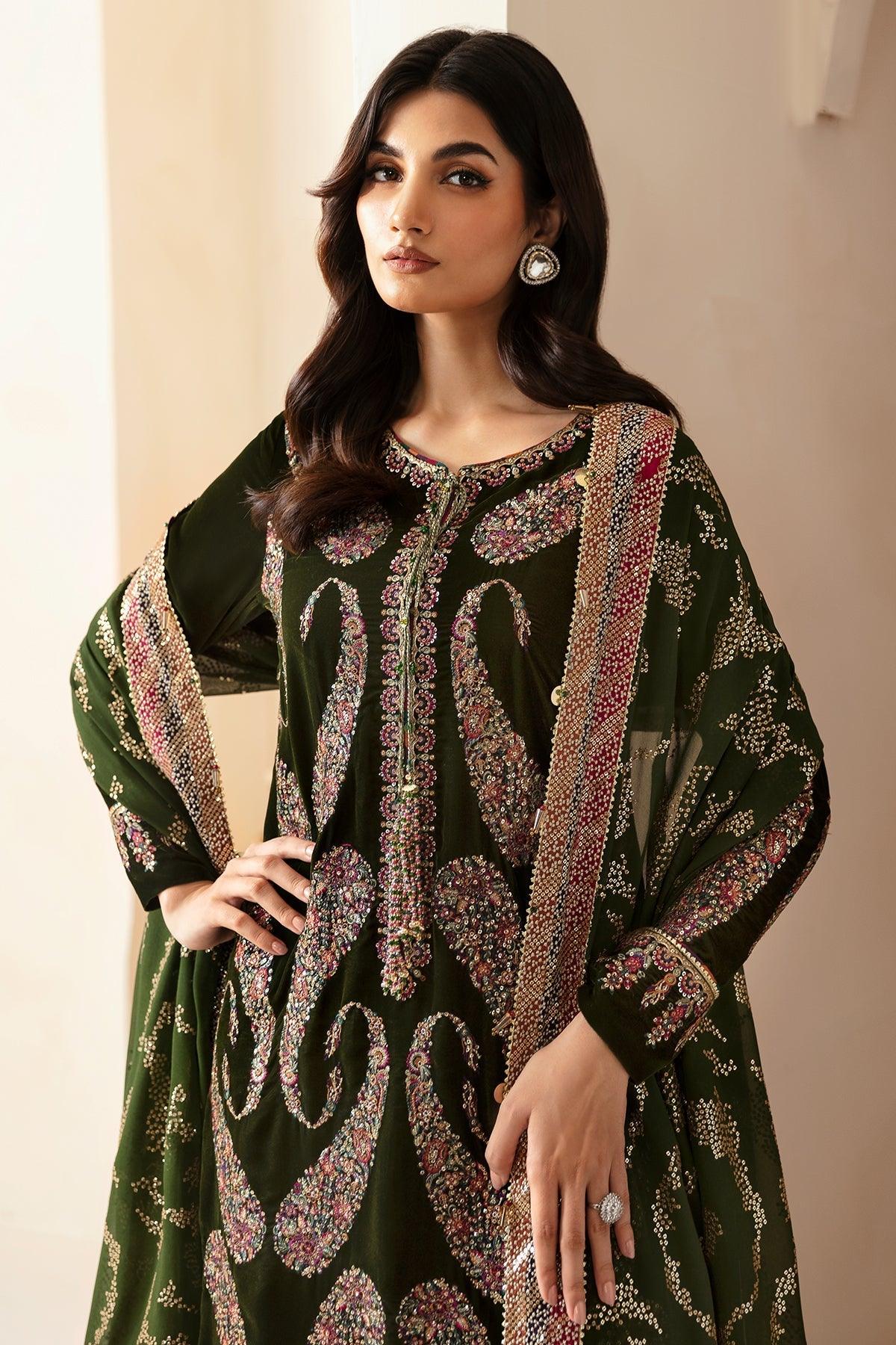 JAZMIN__Embroidered Velvet Formal VF-2023 - House Of Anaya