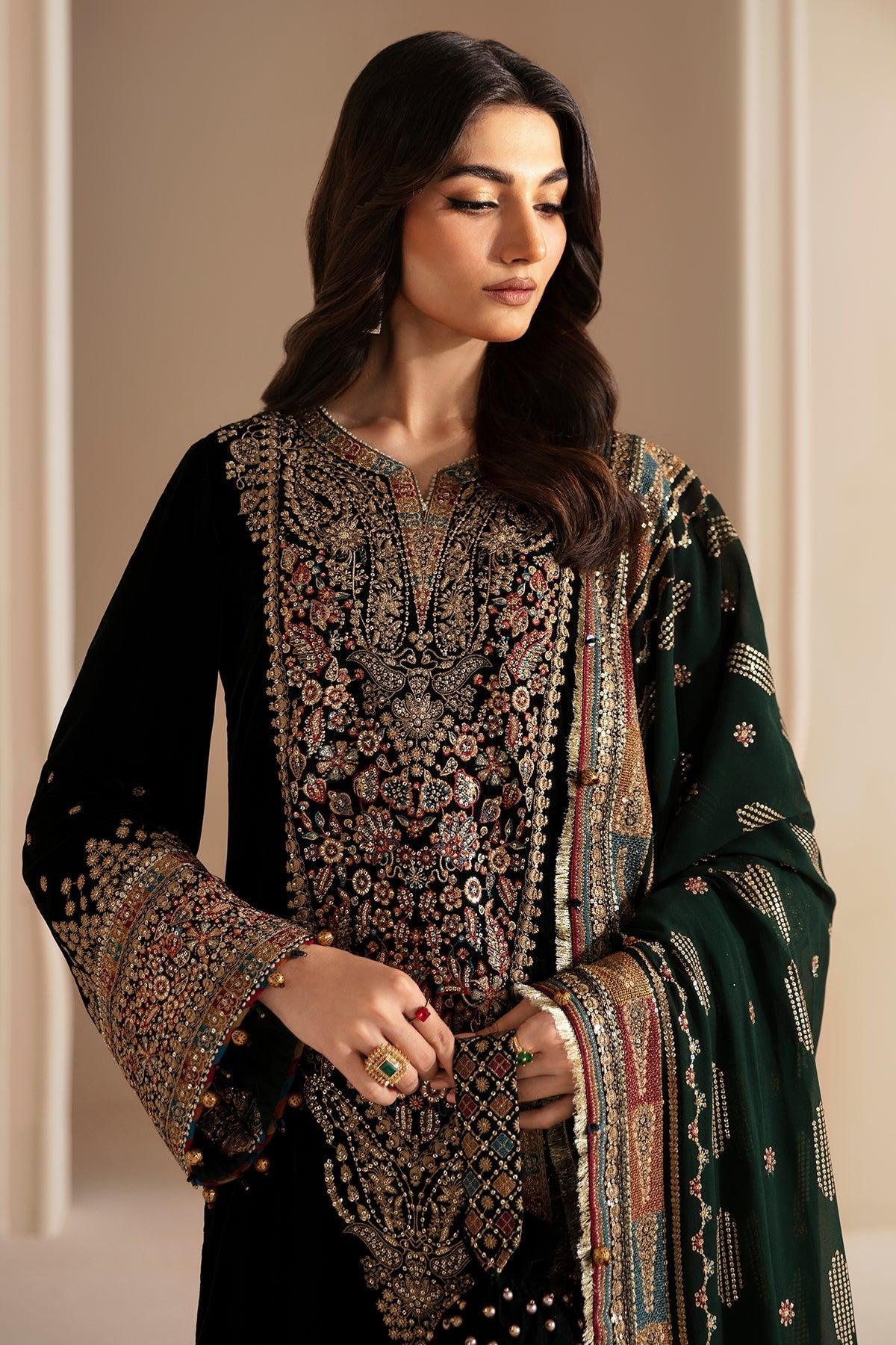 JAZMIN__Embroidered Velvet Formal VF-2025 - House Of Anaya