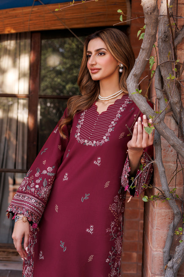 Farasha | Dastoor Embroidered Lawn SS24 | RUBY GLAM - House Of Anaya
